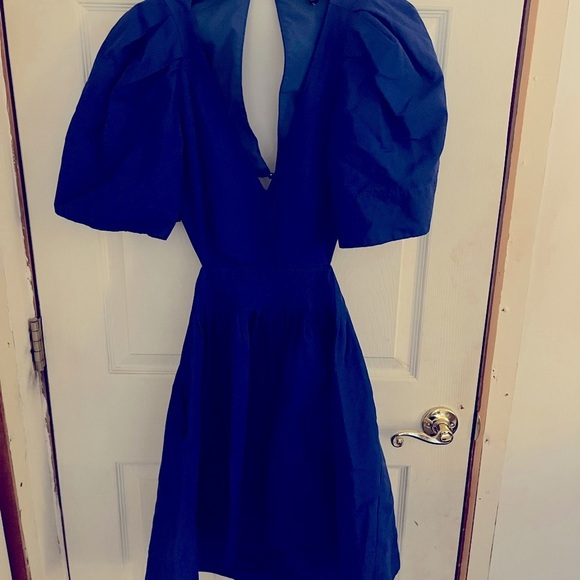Banana Republic Royal Blue cut out plunging neck line dress women’s size 2
